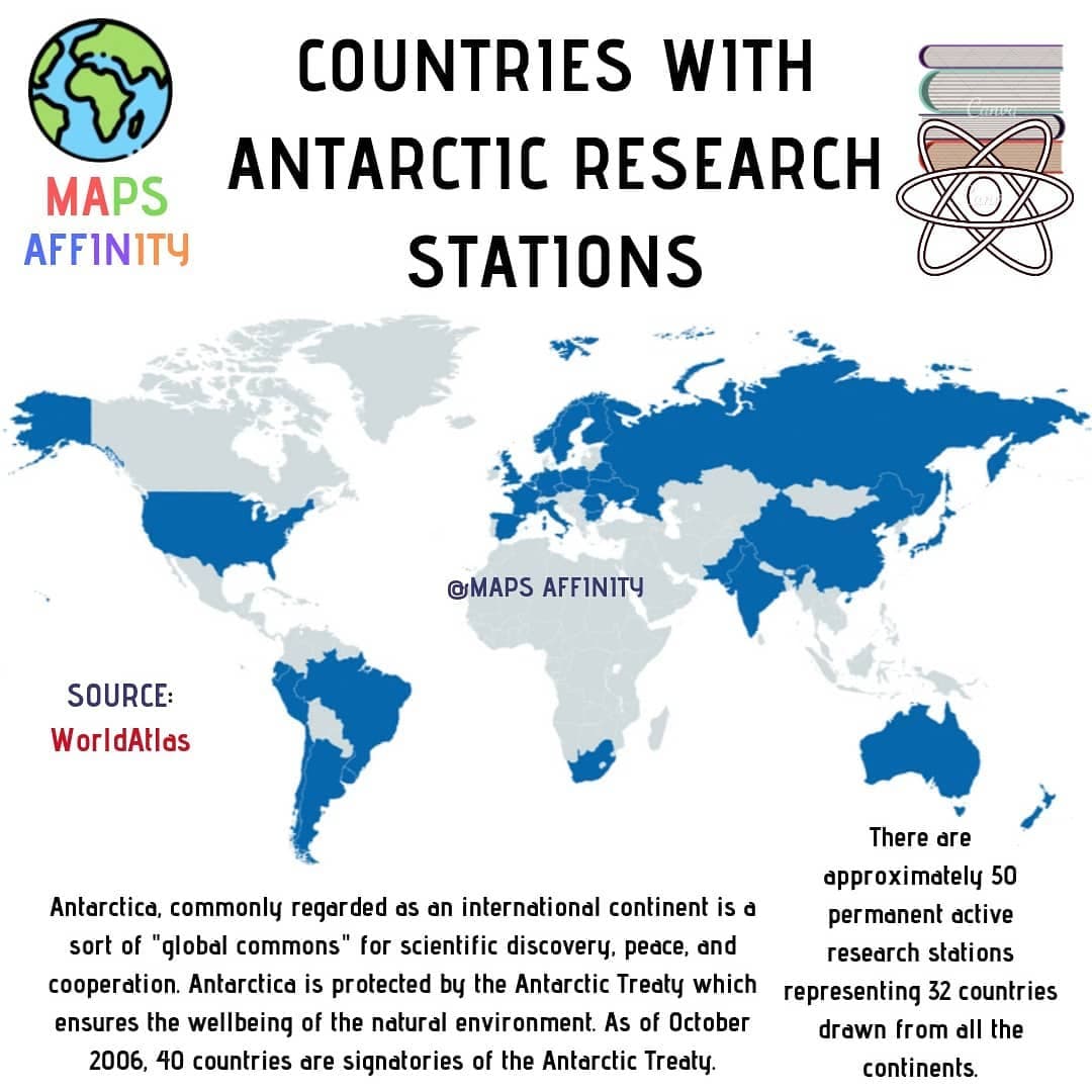 COUNTRIES WITH RESEARCH CENTRE IN ANTARCTICA 