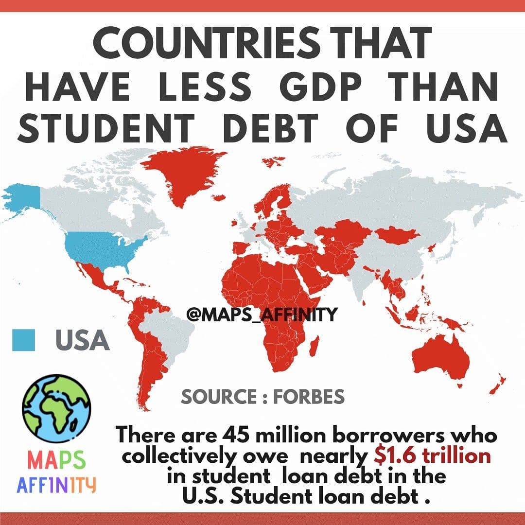 There are 45 million borrowers who collectively owe nearly $1.6 trillion in student loan debt in the U.S. 