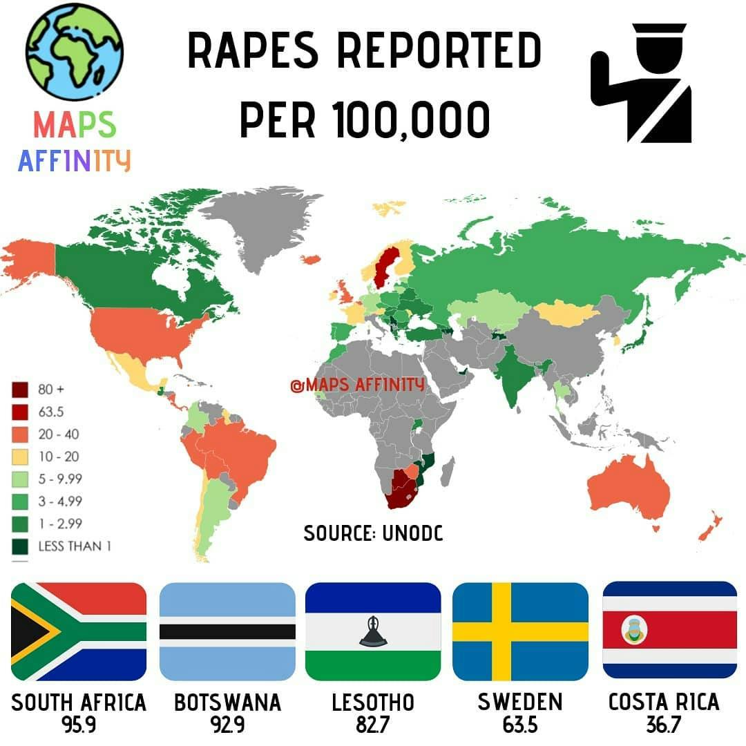 RAPES REPORTED PER 100,00