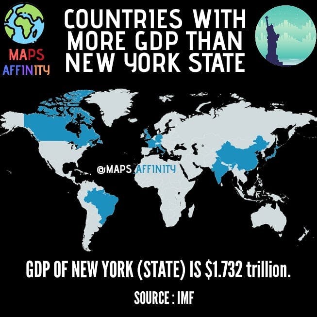 Countries with more Gdp than New york state