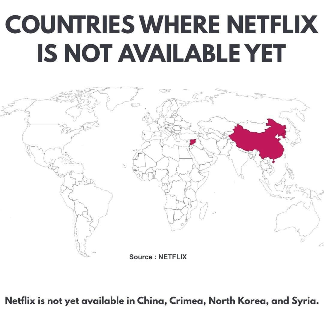 Countries where Netflix  is not Avaiblable Yet.