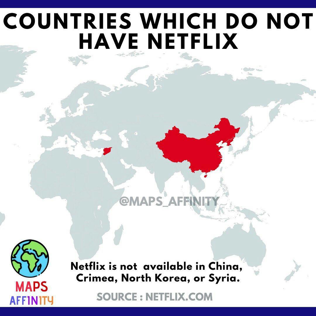 Netflix is available for streaming in over 190 countries. Netflix is not yet available in China, Crimea, North Korea, or Syria. 