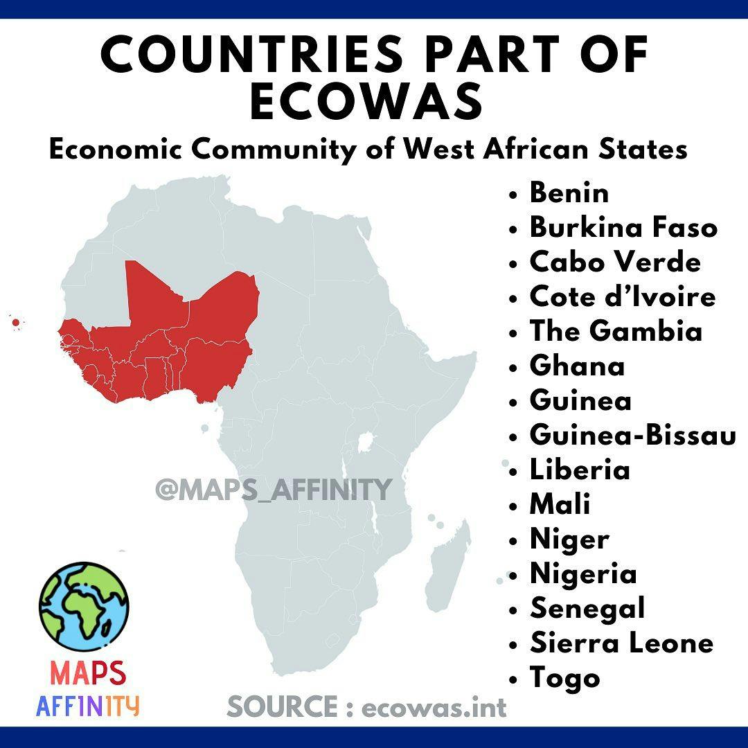 The Economic Community of West African States, also known as ECOWAS, is a regional political and economic union of fifteen countries located in West Africa.