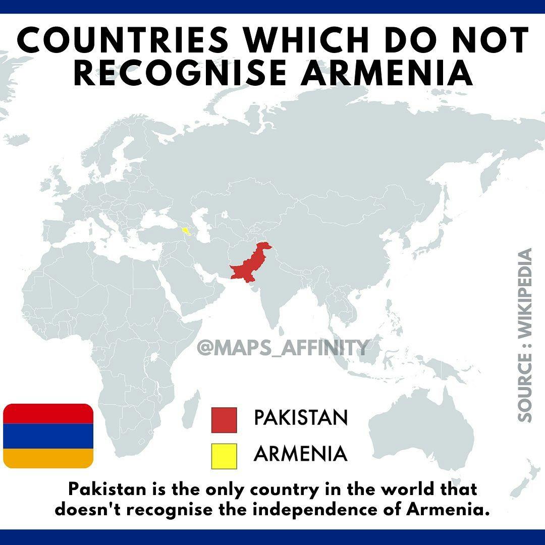 COUNTRIES WHICH DO NOT RECOGNISE ARMENIA ð¦ð² 