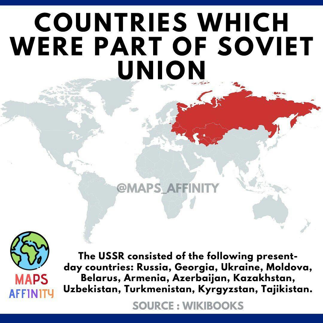 Countries which were part of Soviet Union 