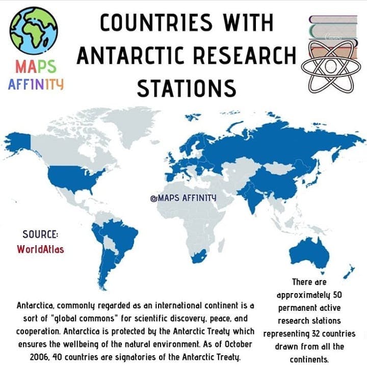 COUNTRIES WITH RESEARCH CENTRE IN ANTARCTICA 
