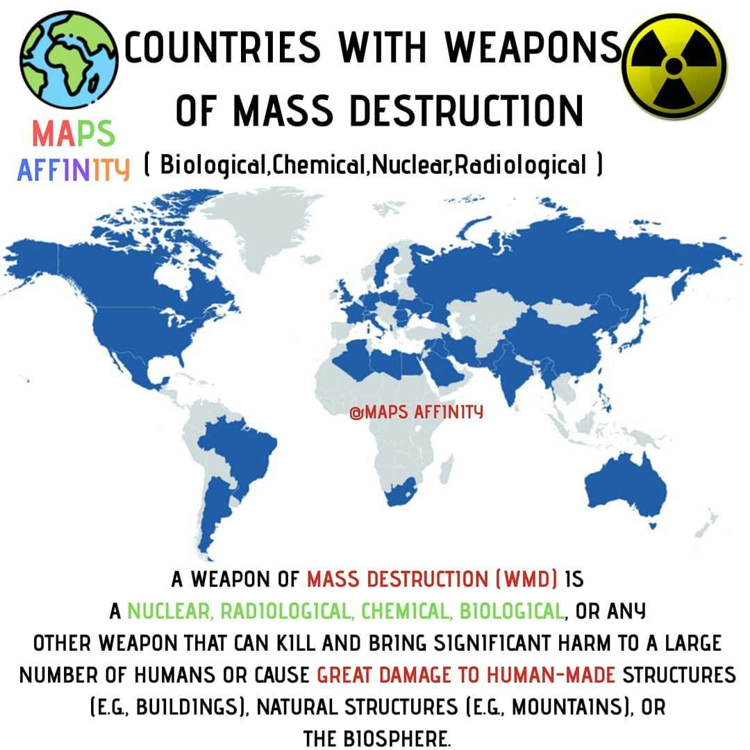 COUNTRIES WITH WEAPONS OF MASS DESTRUCTION 